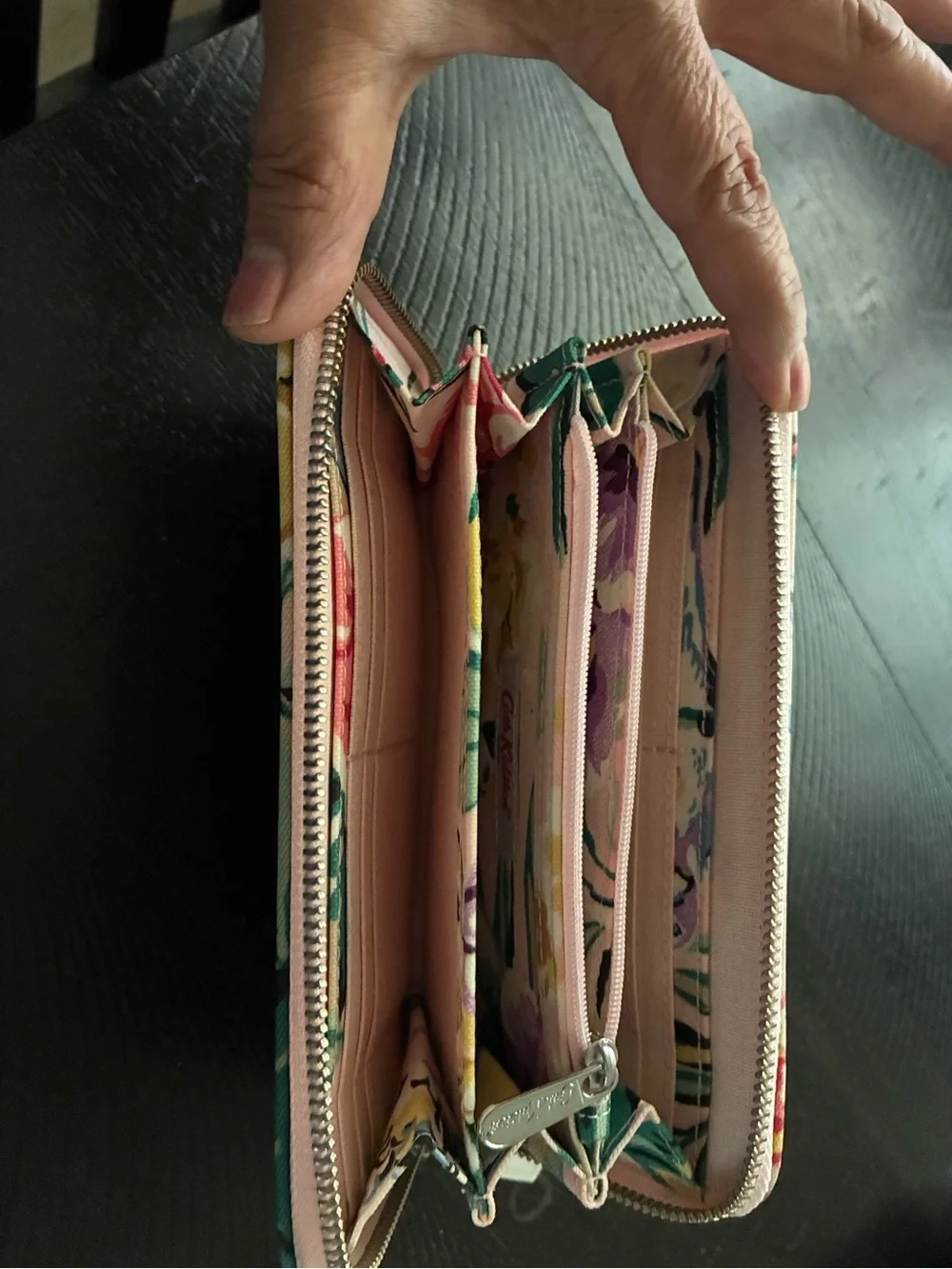 Cath Kidston Floral Parakeet Zip Wallet in Pink, Yellow, Blue & Green